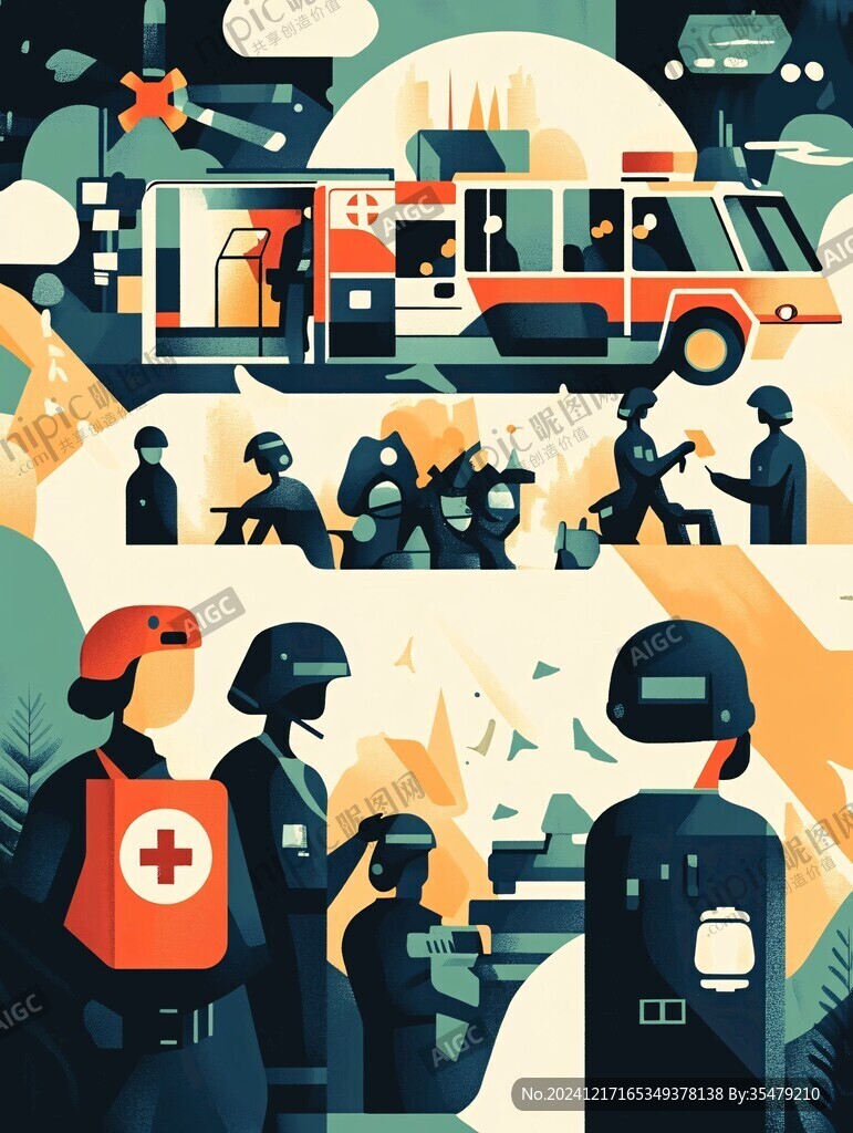 救护车插画