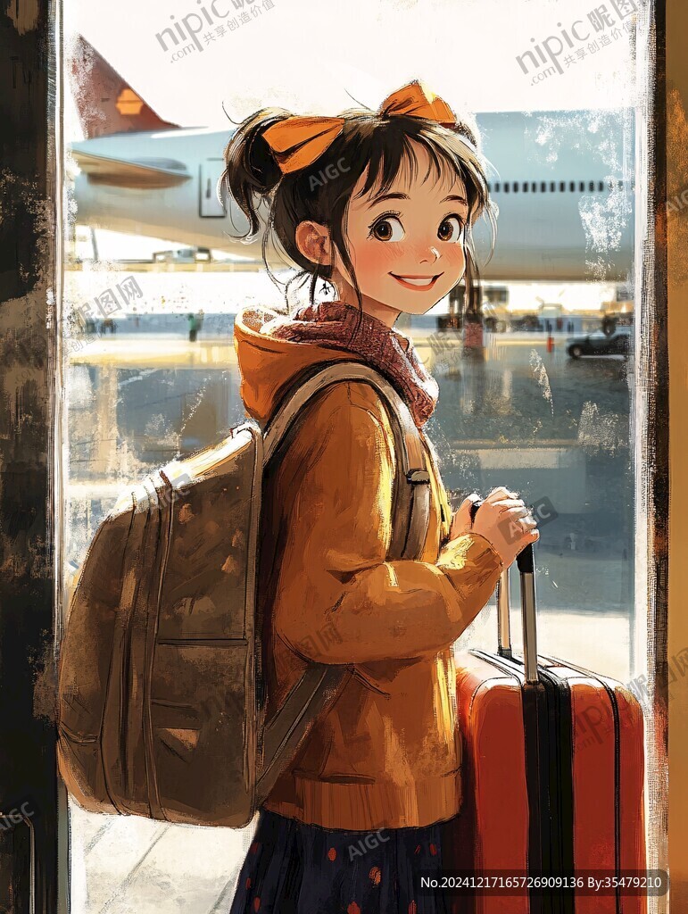 日系女孩插画