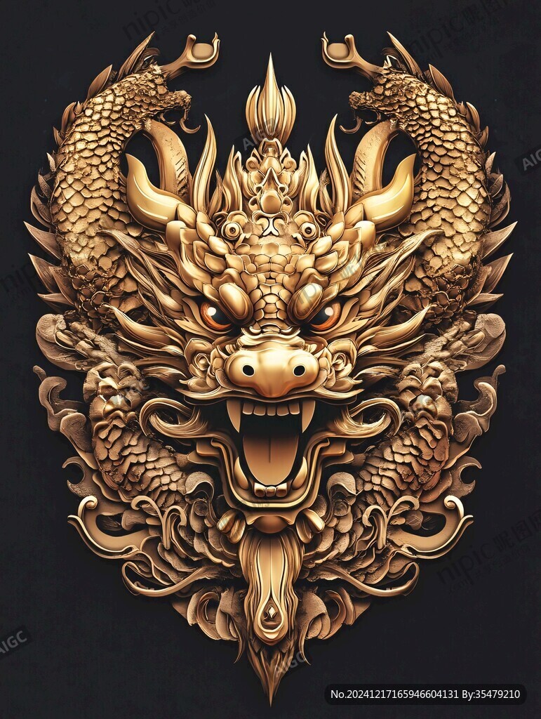 金色龙纹金龙苍龙青龙