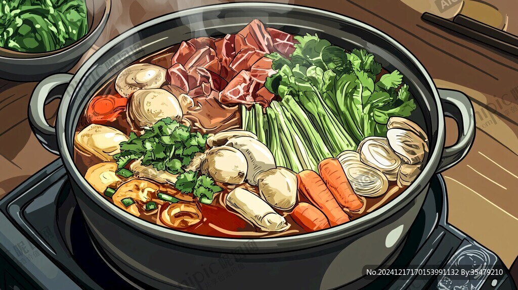 速热火锅插画