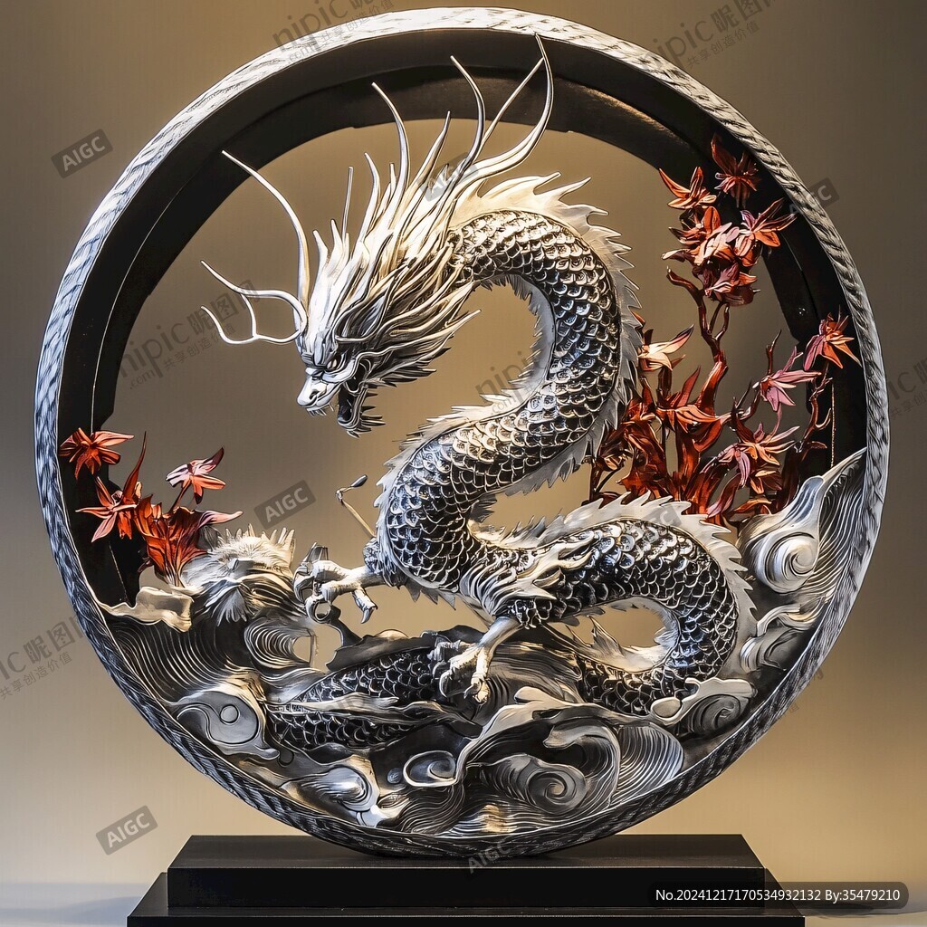 龙年美陈装饰摆件