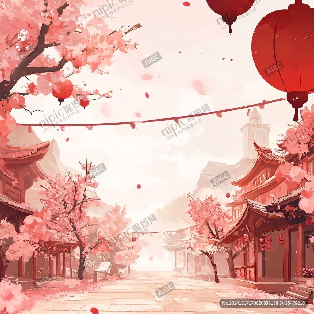 古风场景春暖花开