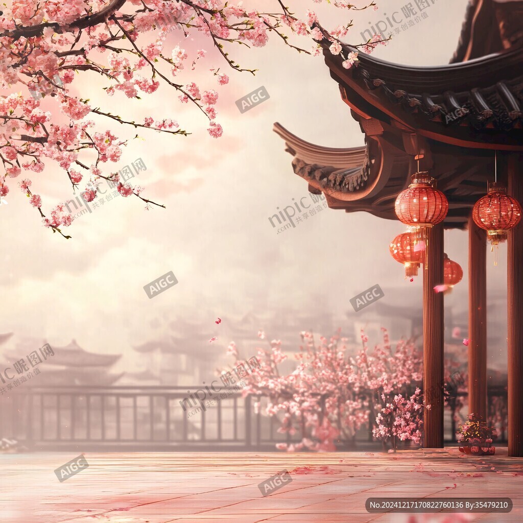 古风场景春暖花开