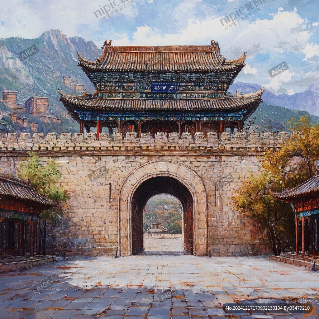 大境门插画