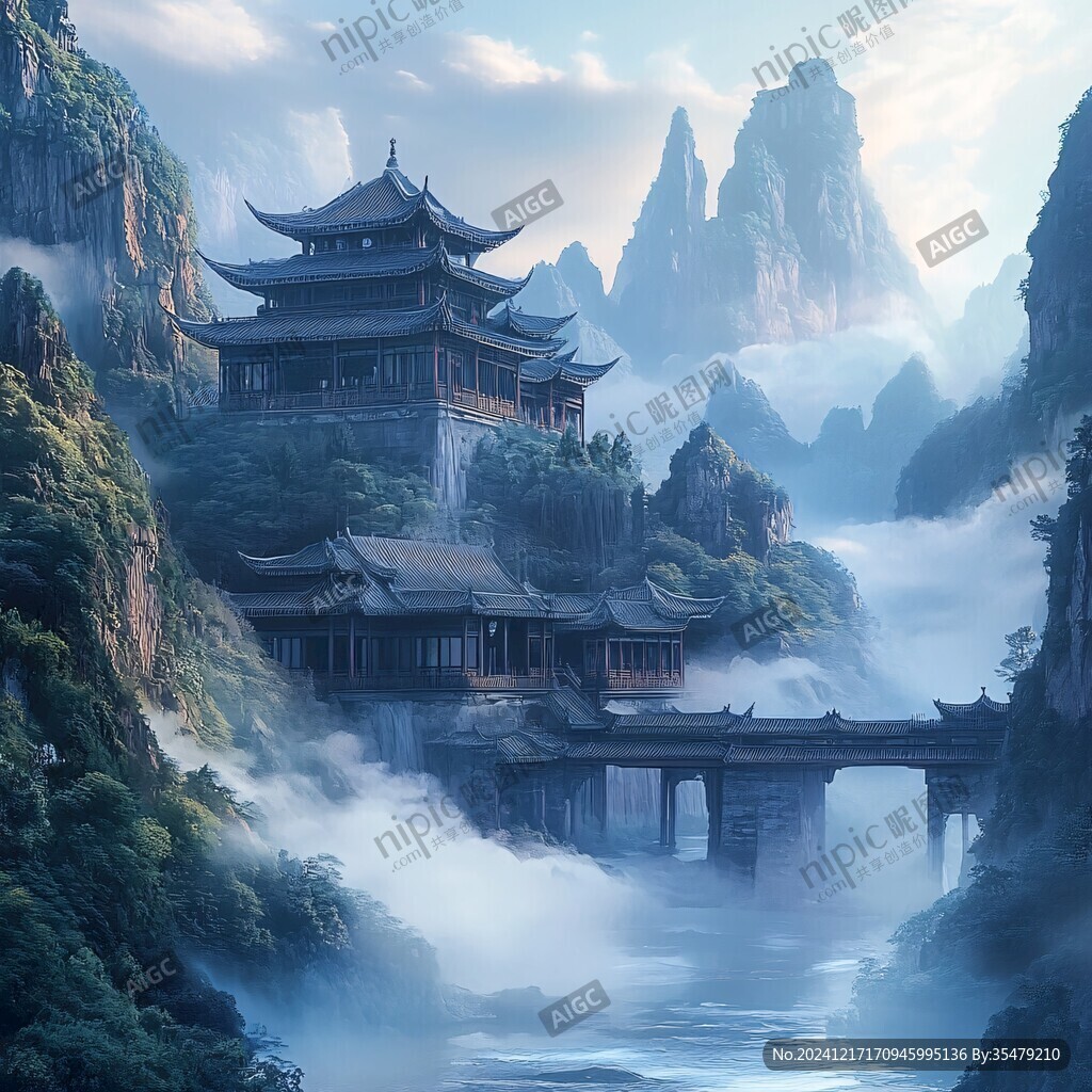 古风山水场景