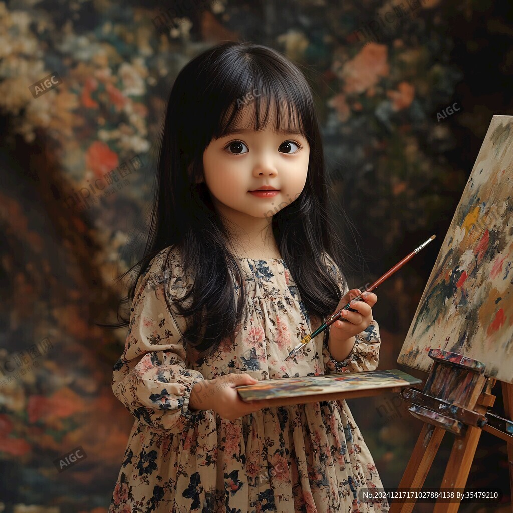 小朋友油画