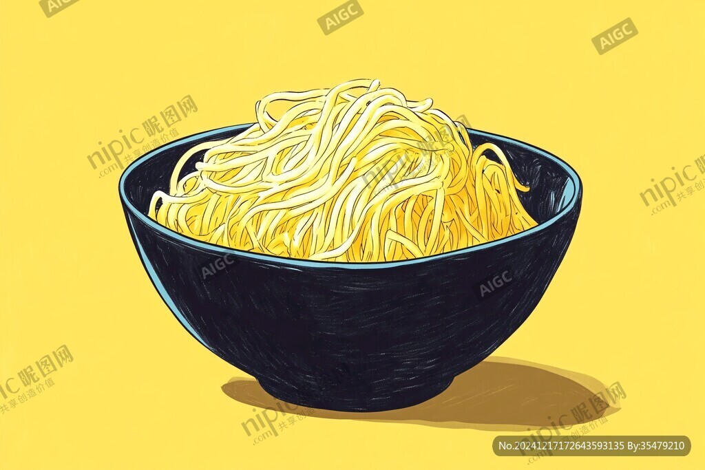 一碗面插画