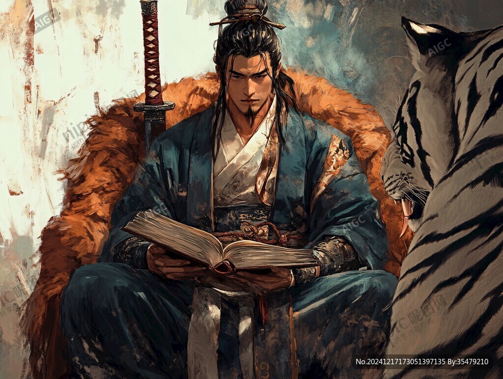 历史人物小说插画