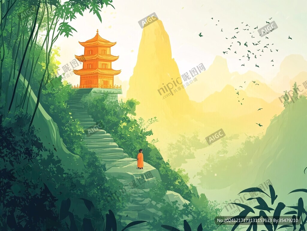 黄鹤楼插画