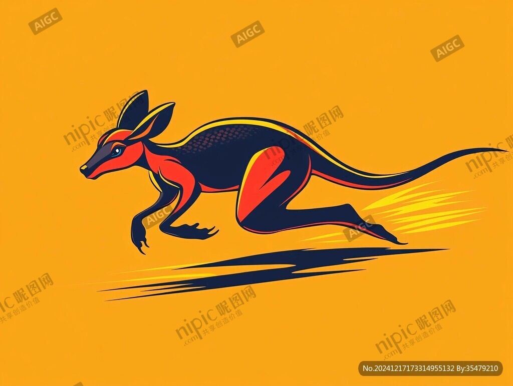 卡通袋鼠形象