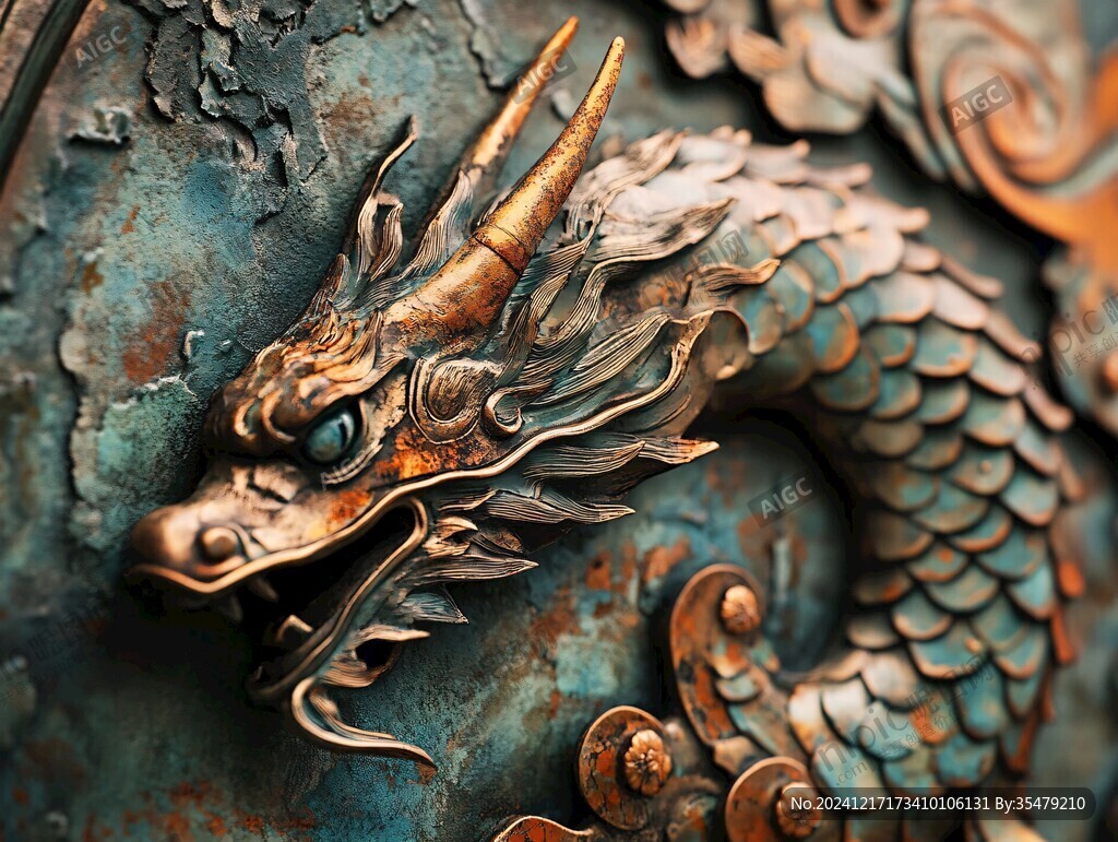 铜钟上的龙