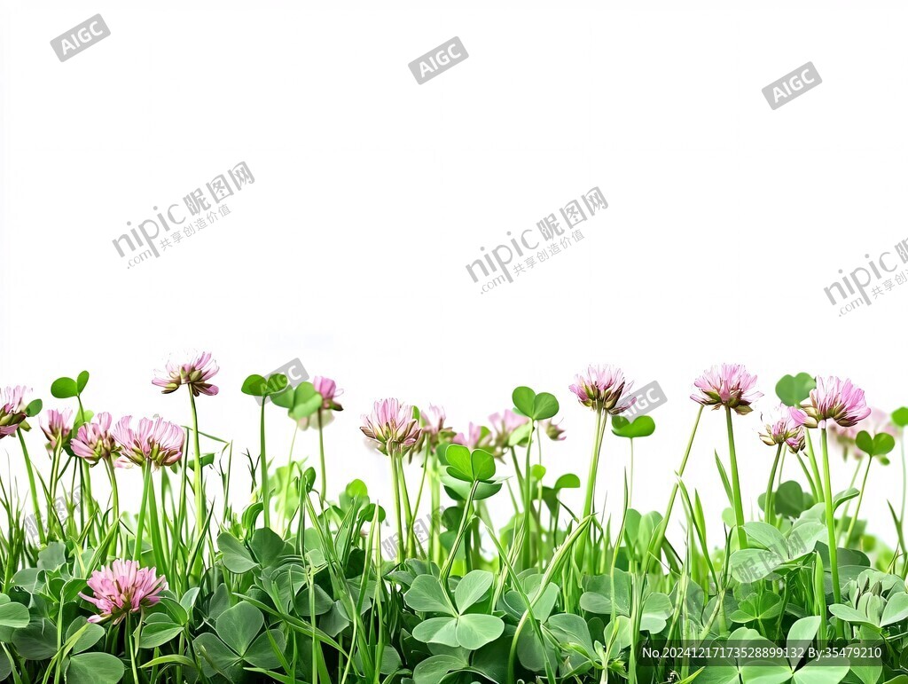 幸运草花丛