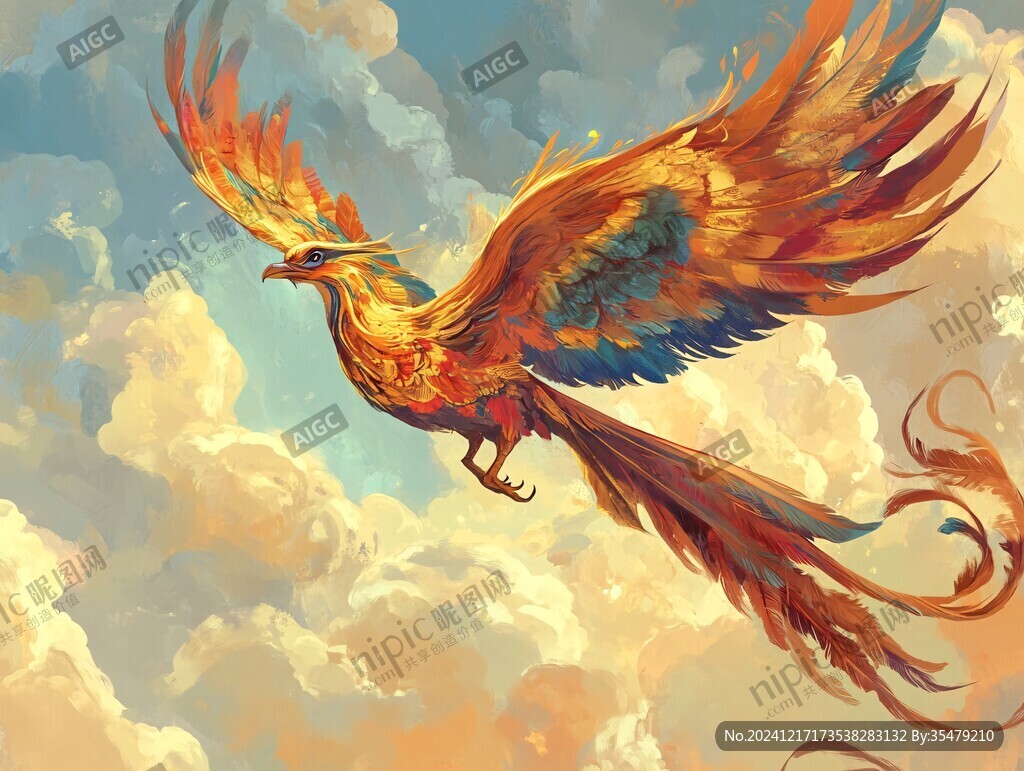 凤凰朱雀插画