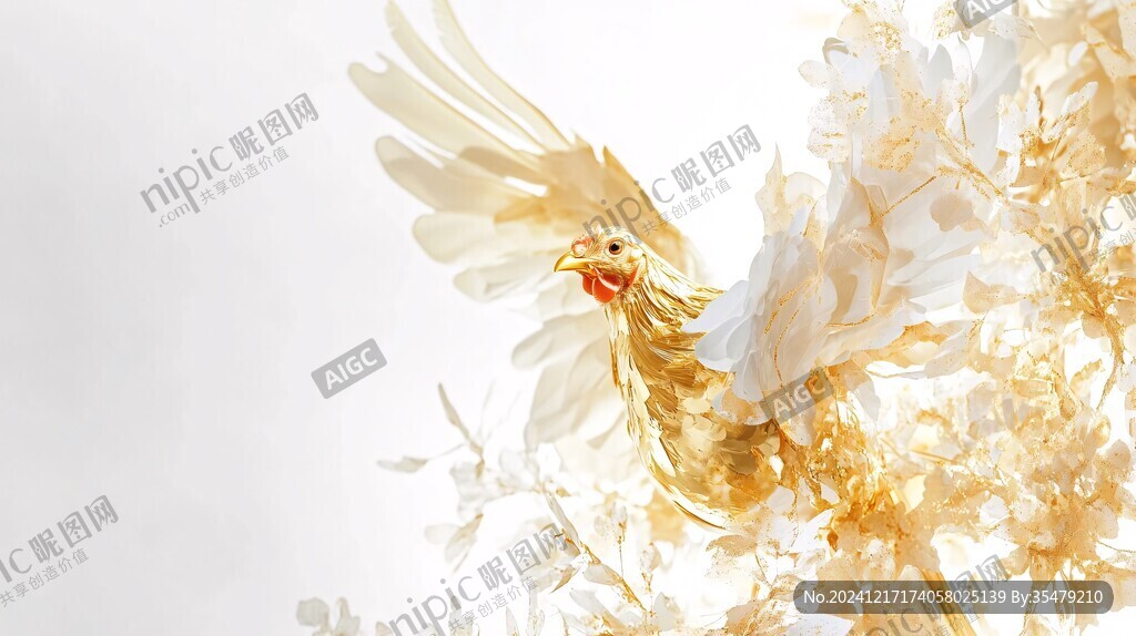 芦花鸡插画