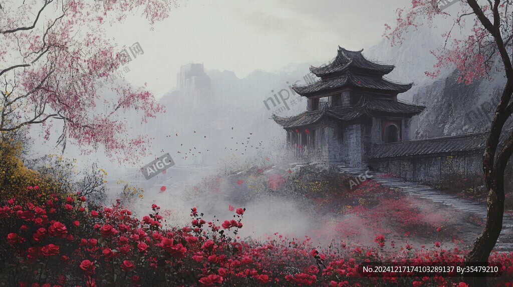 古风场景春暖花开