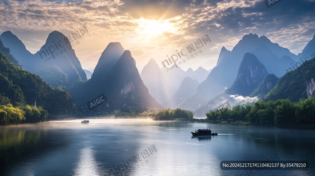 唯美漓江风光