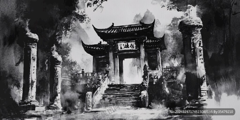 西南财大插画水墨