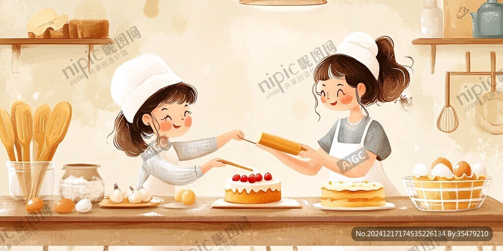 做面点插画