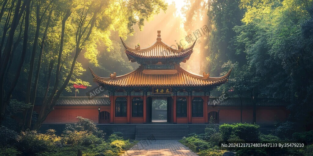 竹林深处的寺庙