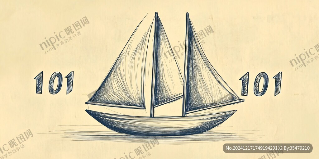 帆船素描