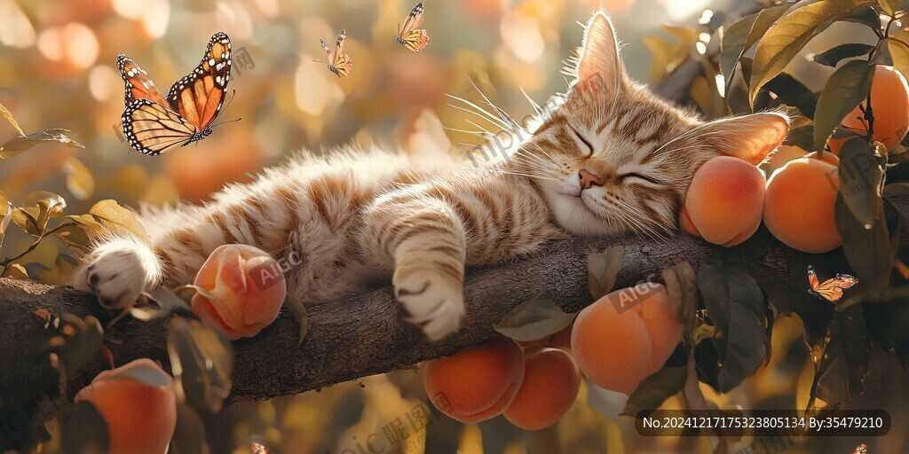睡觉的大花猫