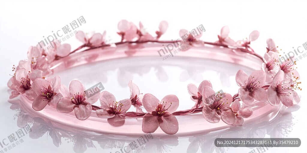 粉红色水晶花环