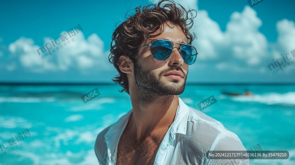 海边度假时装人物