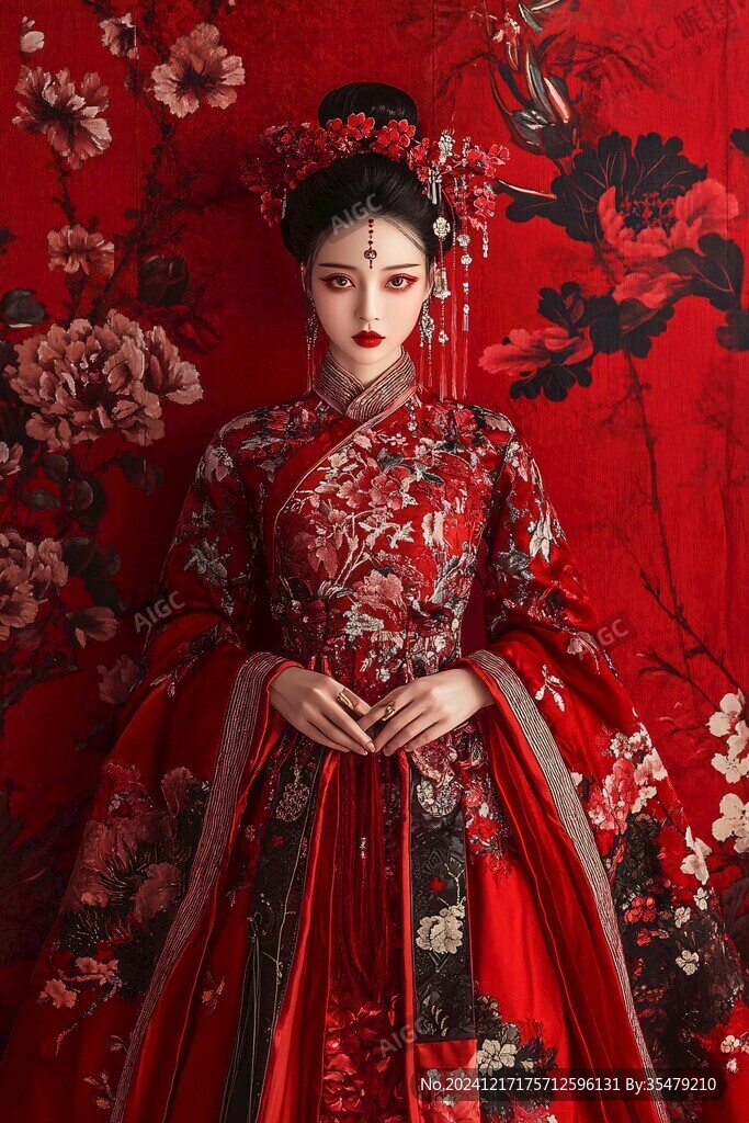 古风嫁衣美女