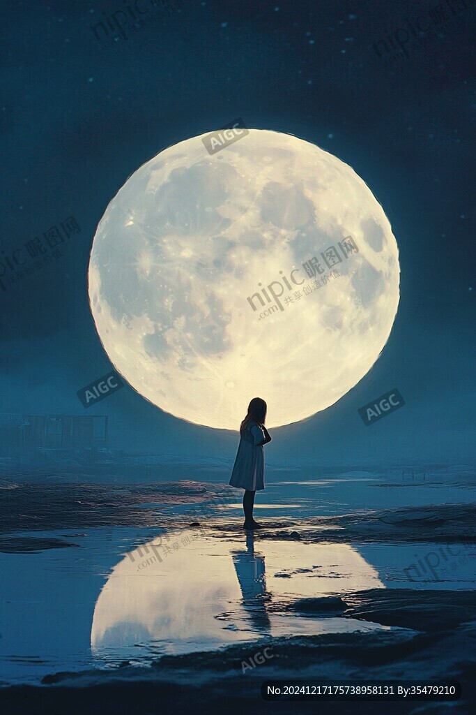 蓝月夜梦幻唯美奇幻