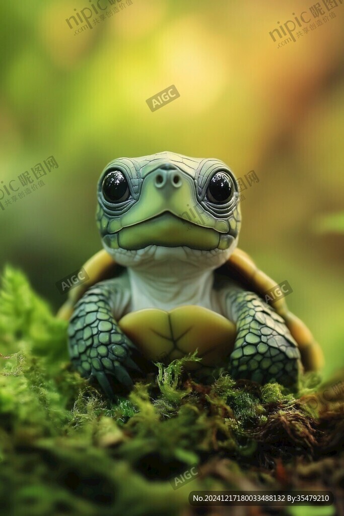 伸出脑袋的小龟
