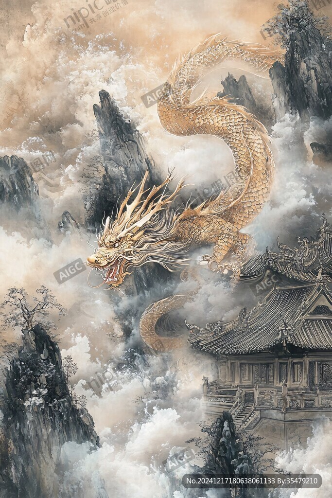 金龙立体画