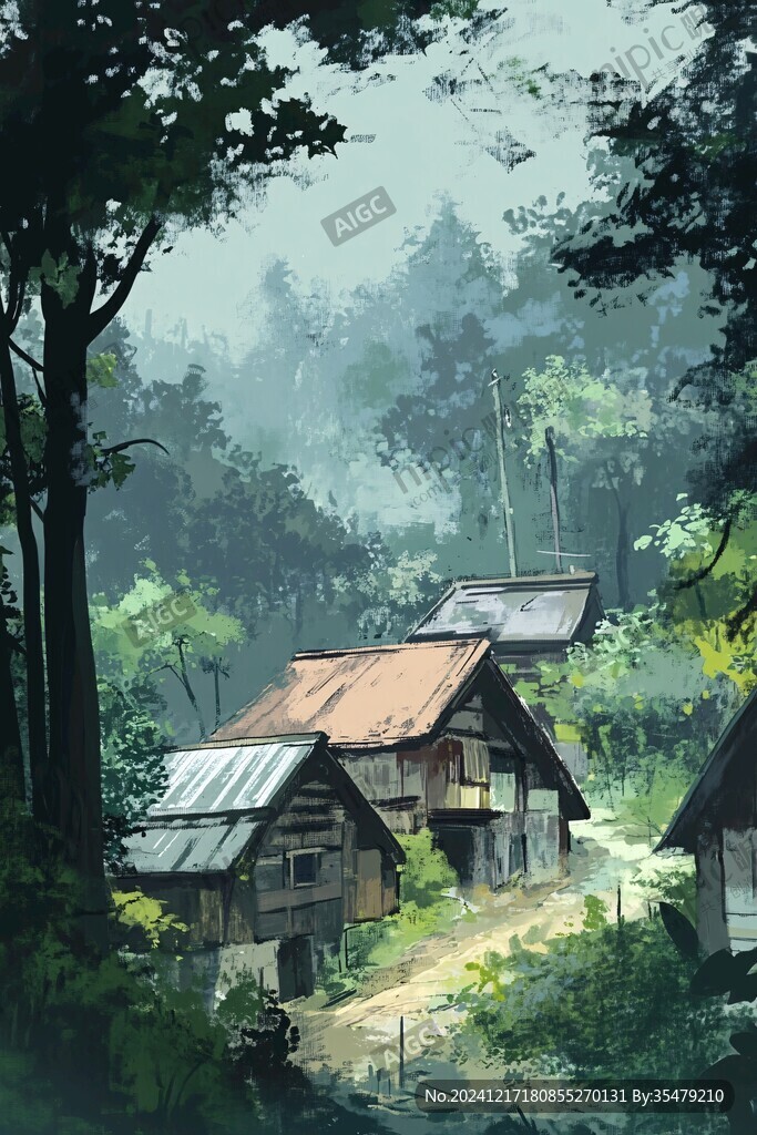 日系风景插画