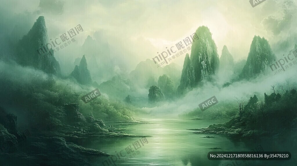 古风山水场景