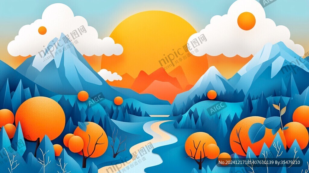 风景插画设计
