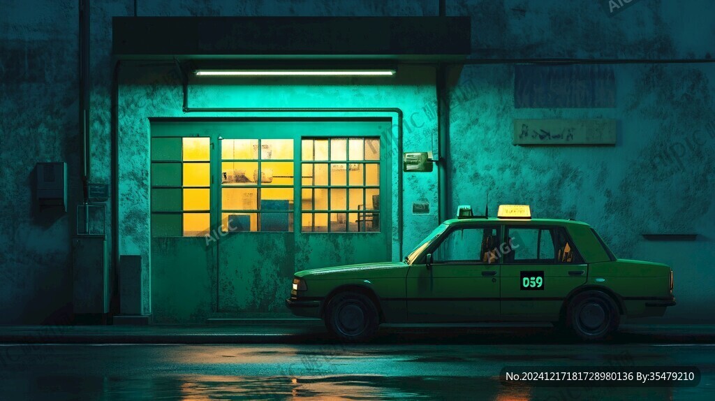 夜晚出租车
