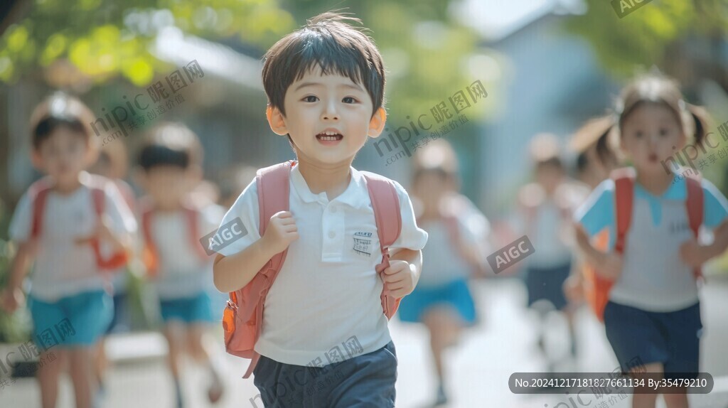小朋友上学