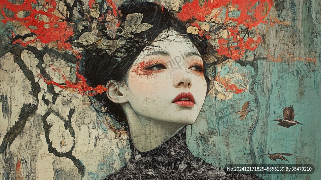 半面妆人物