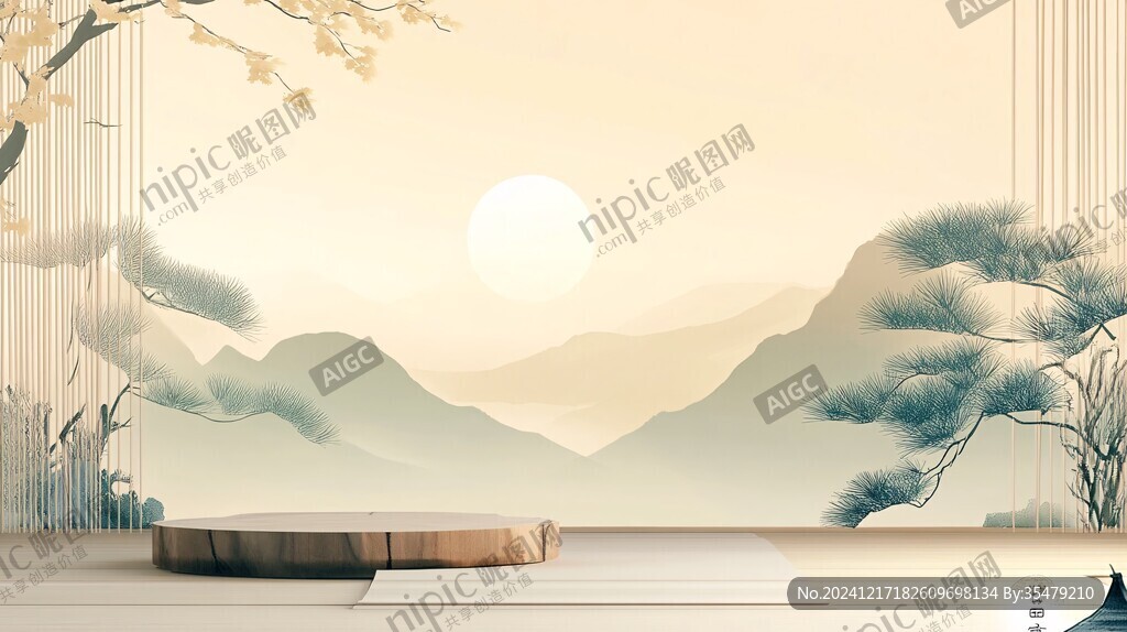 禅意卧室大背景