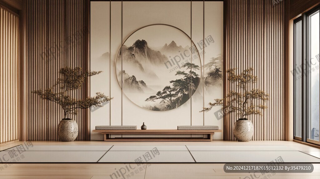 日式风格壁画