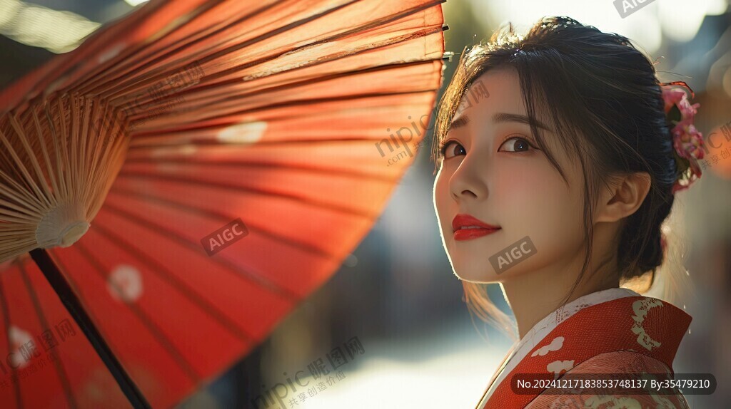 油纸伞美女