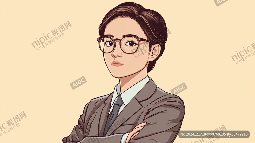 知性白领插画