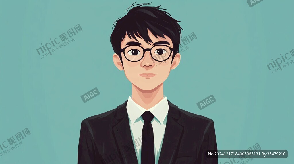 偏平化人物插画