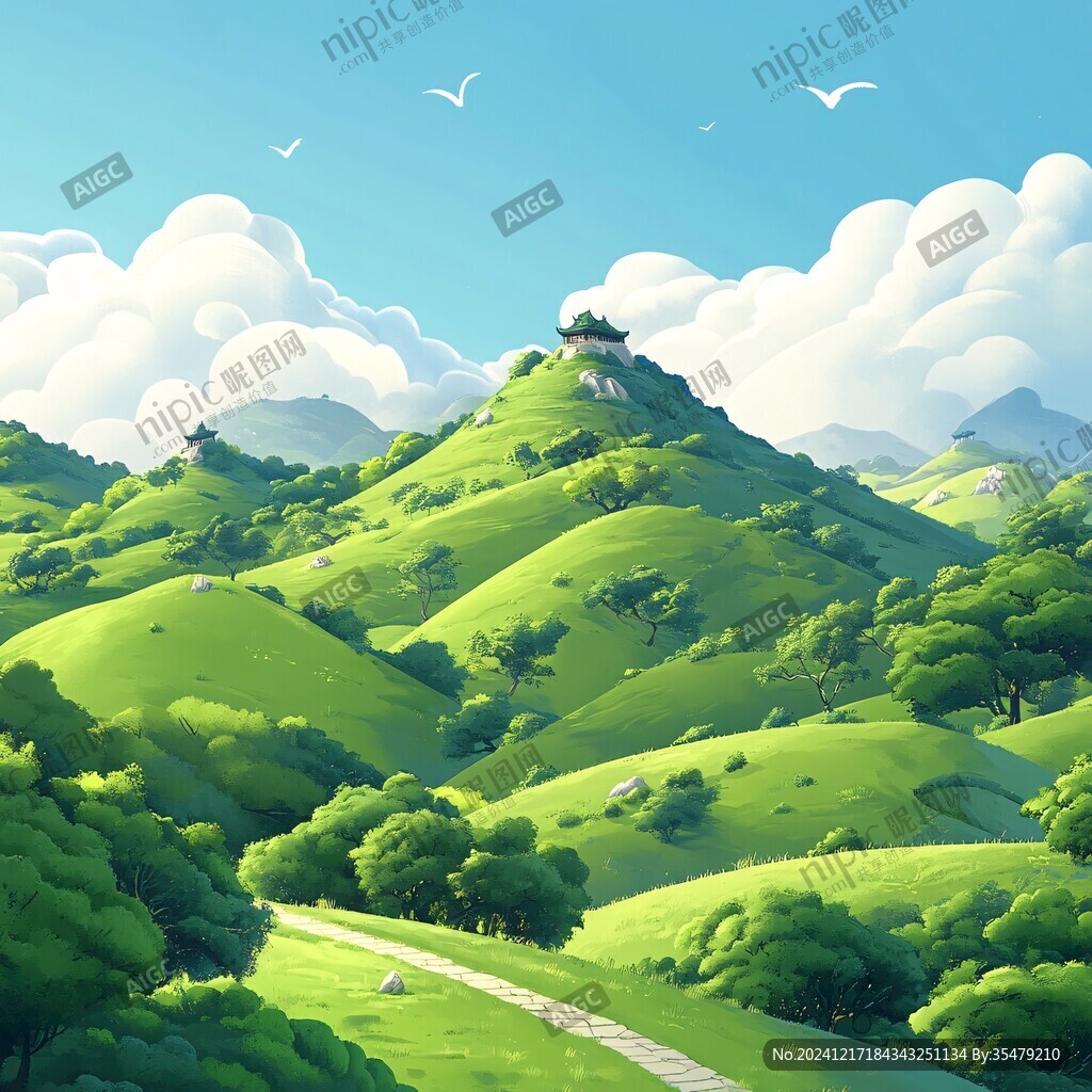 风景场景插画