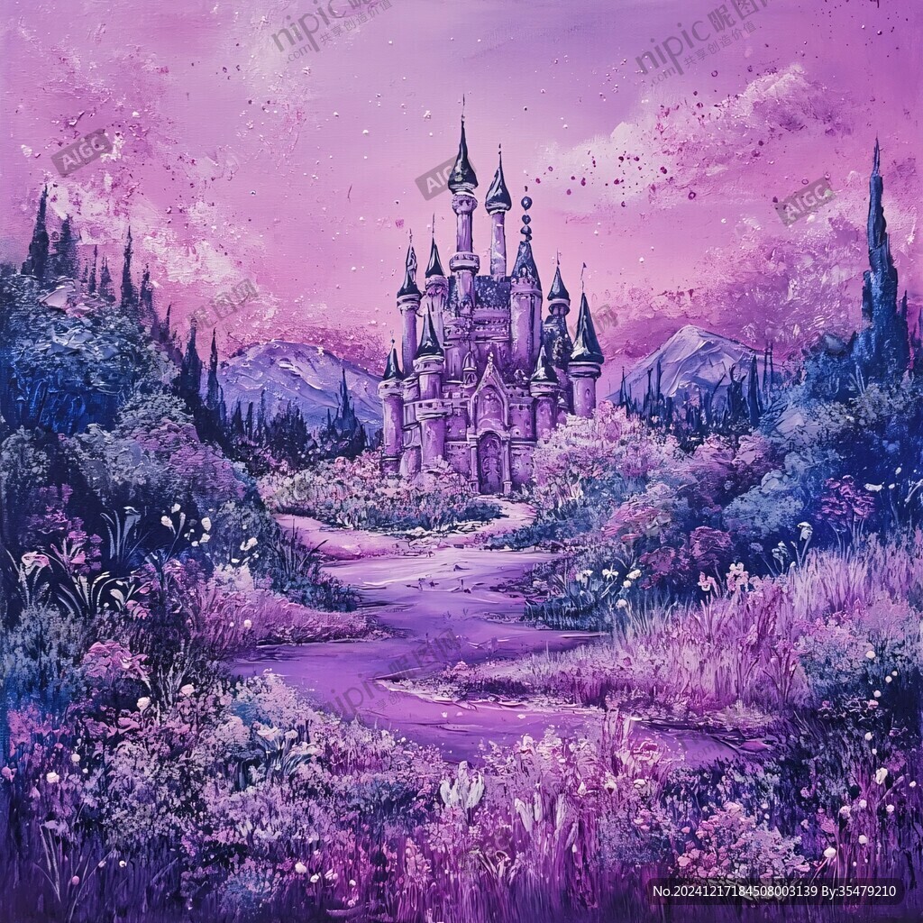 梦幻城堡插画