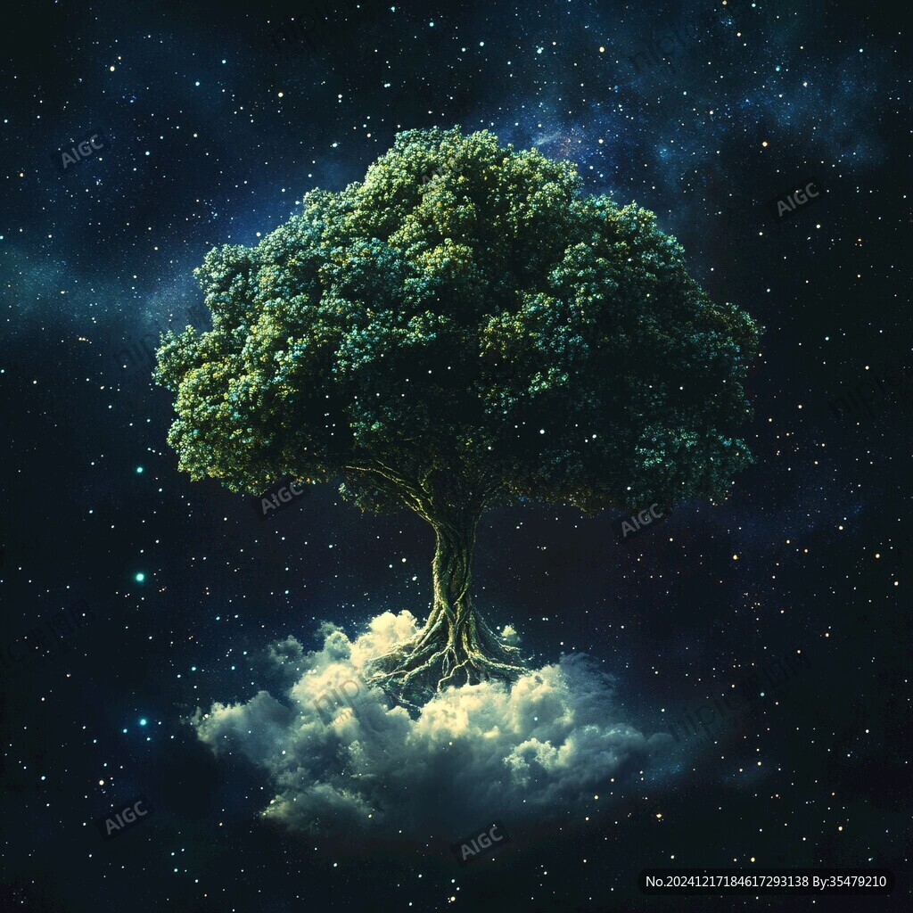 神秘梦幻的大树