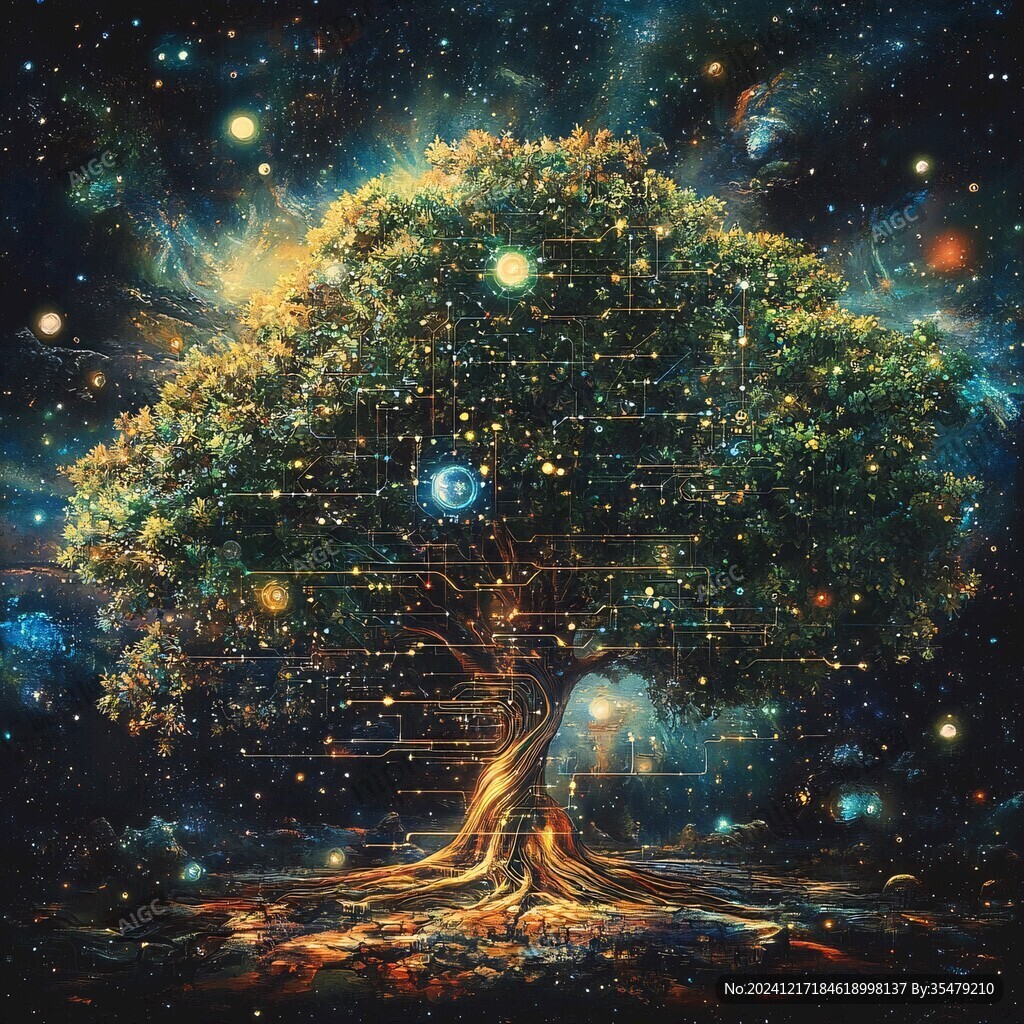 神秘梦幻的大树