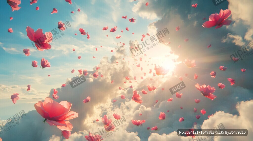 彩云追月花瓣