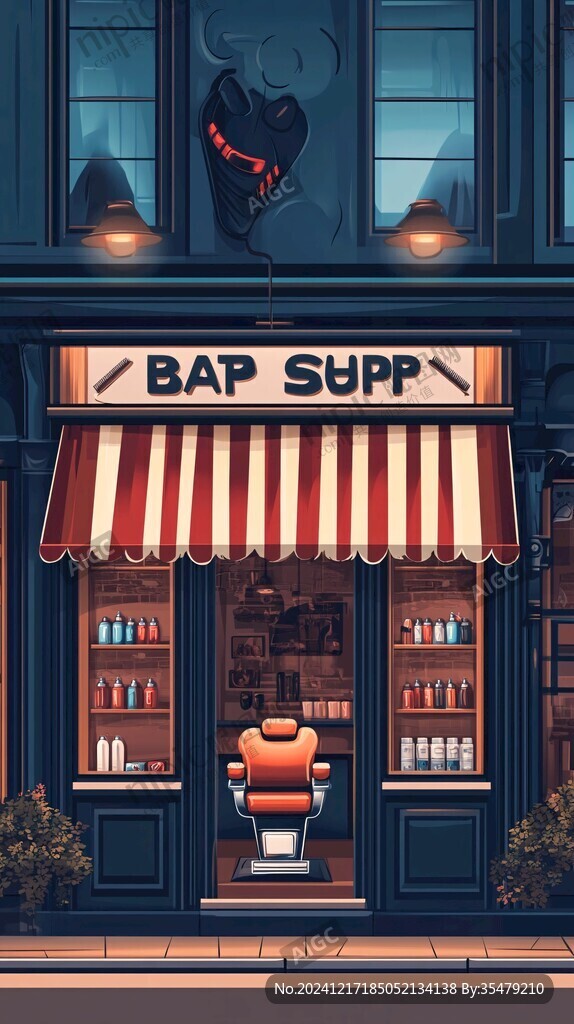 店门口插画