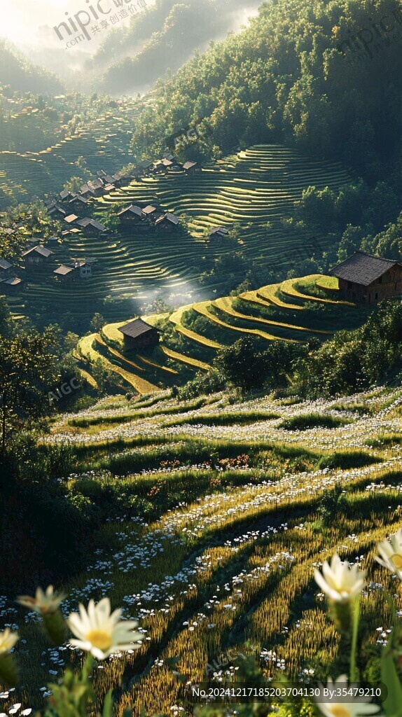 唯美山间田野