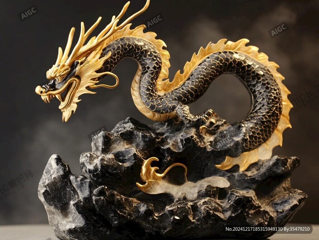 黄金龙摆件